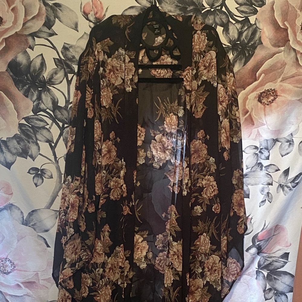 Floral Kimono/Bathing Suit Coverup